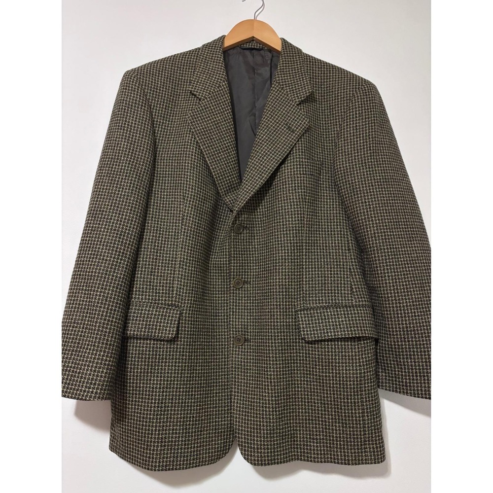 Don Forster x Ermenegildo Zegna wool cashmere blazer mens houndstooth sport coat
